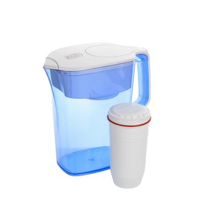 China Large-Sample Rapid Drinking Water Filtration 0 TDS 6-Stage Filtration System Water Filter Pitcher With Water Quality Meter for sale