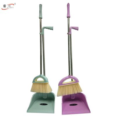 China Hot Sale Eco - Friendly Commercial Grade Broom And Outdoor Indoor Dustpan Set for sale