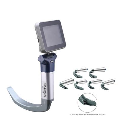 China Metal 3 Inch Digital Handheld Recordable Reusable Video Laryngoscope With A Blade for sale