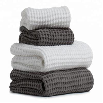 China QUICK DRY Hotel Super Soft Quick Dry White Waffle Weave Oeko-Tex 100 Cotton Bath Towels Supplier Pakistan for sale