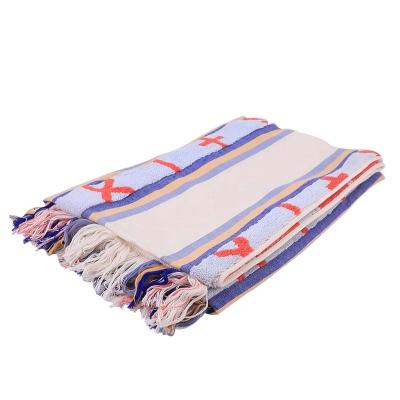 China Home Towels Wholesale Child Safe Textile Cotton With Tassels Decoration Bath Towels for sale