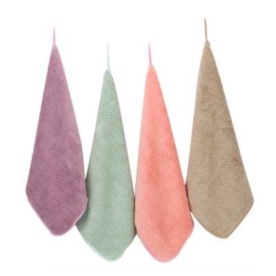 China Hot Sale Compressed Cotton Solid Color Poly Cotton Soft Kitchen Towel for sale