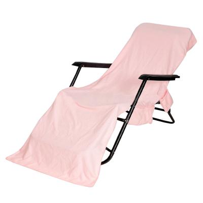 China OEM Specification QUICK DRY Nice Bright Color Touch Long Chair Beach Towel for sale