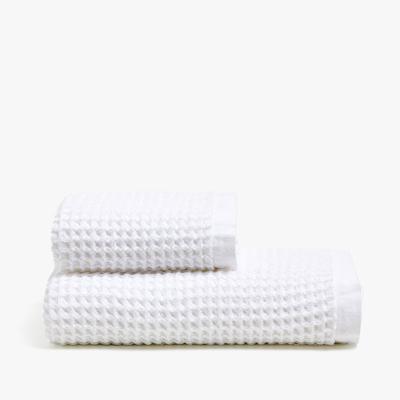 China QUICK DRY White Hotel Waffle Weave 100% Quality Cotton Large Hand Towel Bath Towel for sale