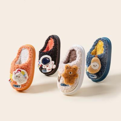 China Autumn And Winter Home Warm New Cotton Slipper Winter Fashion Trend Kids Slippers Non-slip Plush Couple Cotton Slippers for sale