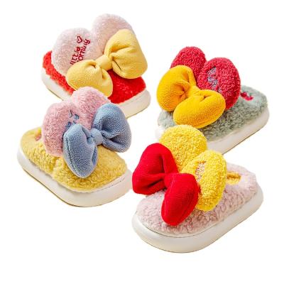 China Autumn And Winter Home Warm Non-slip Plush New Fashion Trend Children Winter Slipper Cotton Women Slippers Couple Cotton Slippers for sale