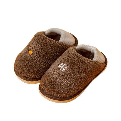 China Autumn And Winter Home Warm Non-slip Plush New Fashion Trend Children Winter Slipper Cotton Women Slippers Couple Cotton Slippers for sale