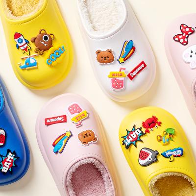 China Autumn And Winter Home Warm New Cotton EVA Trend Fashion Waterproof Shoes Kids Non-slip Plush Couple Cotton Shoes for sale