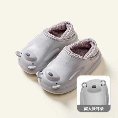 China Autumn And Winter Home Warm Non-slip Plush New EVA Cotton Trend Fashion Waterproof Shoes Women Couple Cotton Shoes for sale