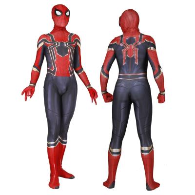 China Cosplay Props Wholesale Classic Black&Red Halloween Suit Anime TV&Movie Apparel Spiderman Performance Costume Jumpsuits For Adults for sale