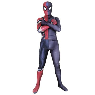 China Stealth Stitched Stunning Jumpsuit Halloween Cosplay Comic Spandex Superhero Spider-Man Jumpsuit Sets Spider-Man Costume For Men &Kids for sale