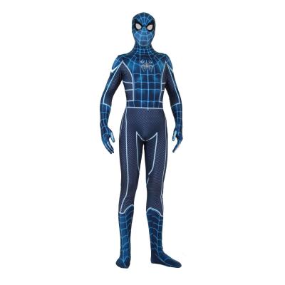 China Special Battle of Dread Cosplay Comics Costume Design PS4 Bule Zentai Suit Halloween Uniform Movie Cosplay Props For Male Spider-Man Costume With Face Mask for sale