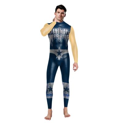 China Cosplay Comic Costume Explosive Limited Time Promotion Superhero Clothing Digital Printing Heat Transfer Men's Long Sleeve Jumpsuit for sale