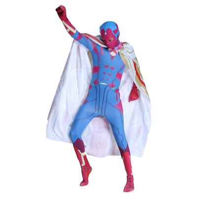 China Cosplay Cartoon Costume China Factory Supply Halloween TV&Movie Cosplay Party Costumes New Kids&Men Wanda Vision Plus Size Costume With Headwear&Cape for sale