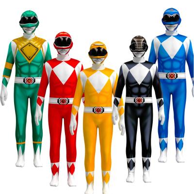 China Cosplay Cartoon Costume Multiple Color TV and Movie Superhero Sets Halloween Party Props Performance Wear Power Ranger Costume for sale