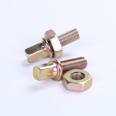 China Hot Sale Aluminum Steel Hardware Square Nut Threaded Stud Pin Rotating Shaft Main Screw And Shaft for sale