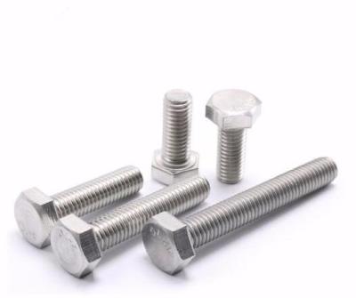 China Stainless Steel A4-70 316 Full Stainless Steel DIN933 Threaded Hex Bolt for sale