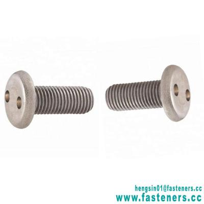 China Custom 304 Stainless or Customized SS304 SS316 Two Holes Snake Eyes Security Anti-theft Screws for sale