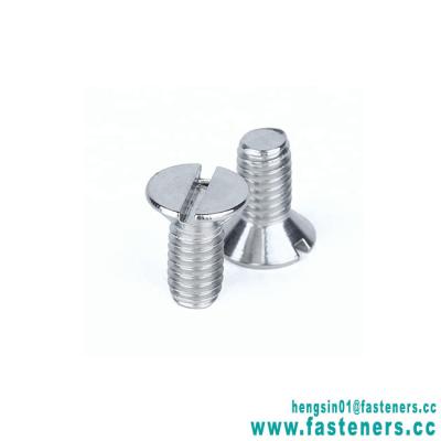 China Pan Made In China Stainless Steel Slotted Countersunk Head Machine Screws for sale