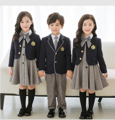 China New Kindergarten School Uniforms Autumn British College Style Primary School Uniform Suit Dress for sale