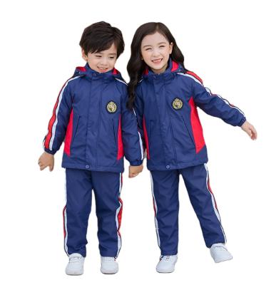 China Spring Autumn Clothing Sports Outdoor School Jacket 2 Pieces Set School Uniforms For Elementary Middle School Students for sale