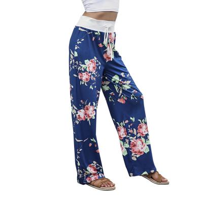 China 2021 new workable oversized floral print casual yoga pants for sale