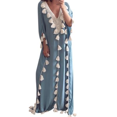 China 2021 Casual Bohemian Style Long Length Dress Beach Holiday Wholesale High Quality Breathable for sale