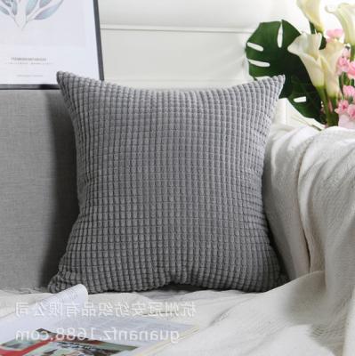 China PORTABLE Popular Thick Cushion Cover Solid Color Elastic Velvet Cover for sale