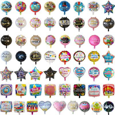 China 18 Inch Heart Globos Mylar Spanish Foil Helium Party Decoration Foil Balloon Feliz Dia Te Amo Love Balloon Birthday Wedding Decoration for sale