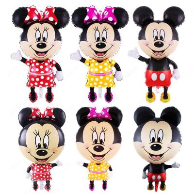 China Wholesale Mickey Minnie Mouse Cartoon Character Party Decoration Big Foil Balloons Kids Birthday Party Decorations Globos for sale