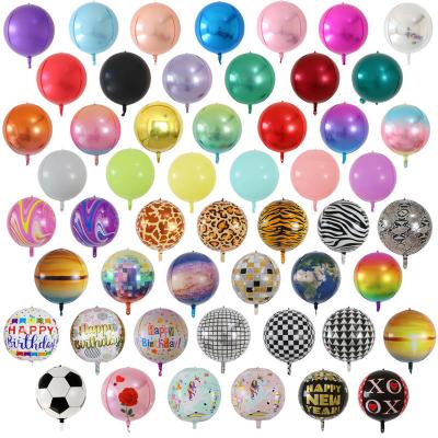 China Toy Wholesale 10 Inch 4D Round Ball Circle Foil Balloon 22 Inch 18 Inch Gift Small Foil Balloon Perfect For Birthday Wedding Decoration for sale