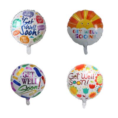 China Party decoration 18 inch round helium foil balloon get well soon globos best wishes for patient party decoration balloon wholesale for sale