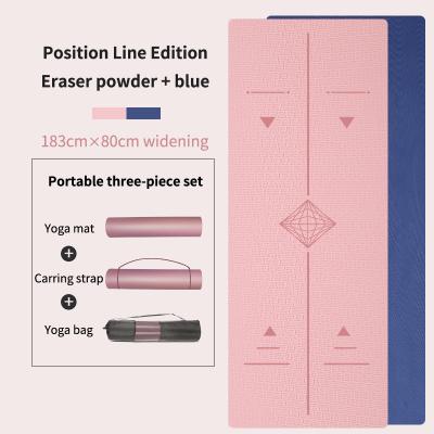 China Tape Ever Fashion Full Print Private Label Eco Friendly Sport Tape Single Layer Yoga Mat With Body Line for sale