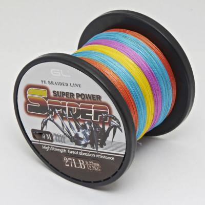 China Float Locator 500M 4 Strand 10LB-80LB Strong Multicolor PE Braid Fishing Line for sale