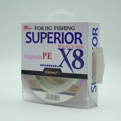 China 2020 Super Strength Live Power PE X8 Braid Fishing Line Ultra 100m Japan Technical In Stock for sale