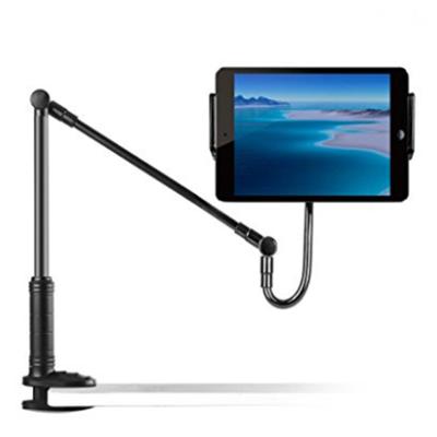 China Metal+ABS Universal Flexible Long Arm 360 Rotation Bed Tablet Phone Holder Desk Mount for sale