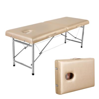 China Modern Portable Hot Selling Beauty Tattoo Folding Massage Bed High Quality Spa Moxibustion Bed Massage Table for sale