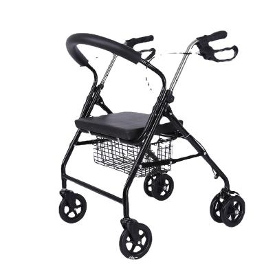 China High Quality Carbon Steel Rollator Rollator Walker Folding 6 Wheeled Carbon Steel Walker Rollator for sale