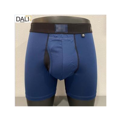 China Breathable Top quality High-class Fashion solid Euro size polyester elastane Mens smooth fabric Underwear BOXER BRIEF for sale