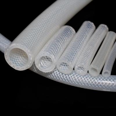 China High Temperature Resistance Food Grade Braid Silicone Rubber Air Hose Silicone Reinforced Tube Eco-friendly for sale