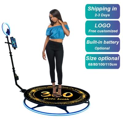 China 360 Auto Rotate 360 ​​Free Photo Props Ipad Selfie Camera Party Christmas Gift Video Props Photo Booth With Ring Light for sale