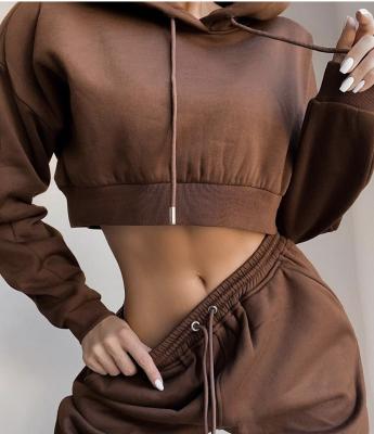 China 2021 Anti-Wrinkle Women Sweatshirts Pullover Hoodie Cheap Hot Selling Two Piece Set for sale