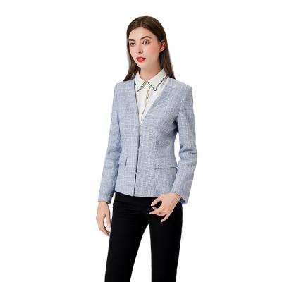 China 2021 Fall Fashion Women's Elegant Casual Long Sleeve Tweed Lady Anti-Shrink Blazer For Women for sale