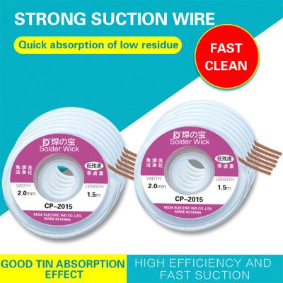 China Speed ​​Up Absorption Wholesale Tin Tools Braided Core-Coil Copper Wire Solder Pads Soldering Iron Flux Remove Solder for sale