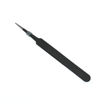 China Wholesale ESD Straight Head/Straight Tweezers ESD-14 Tool Maintenance Tweezers Straight Head Blunt Head Tweezers Straight Head for sale