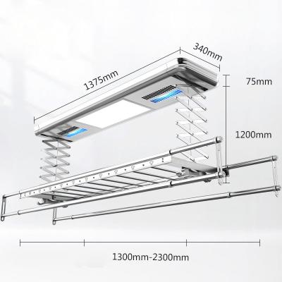 China Stop When Blocked Remote Control Electric Clothes Drying Rack Retractable Automatic Hanger Clothesline With Remote Control China Supplier for sale