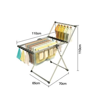 China Modern New Design Outdoor Adjustable Household X Shape Freestanding Clothing Towel Clothes Rack for sale