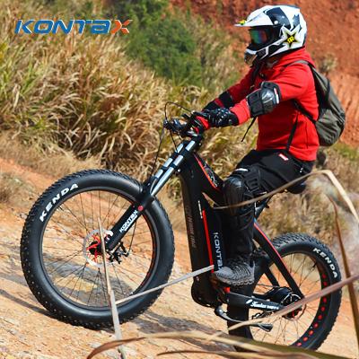 China Kontax 26inch carbon fiber carbon fiber electric frame 750W electric bicycle mountain bike with fat tires for sale