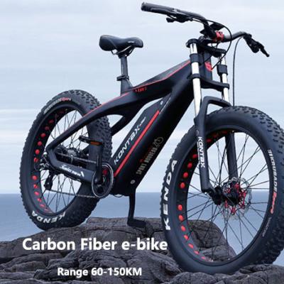 China China manufacturer carbon fiber e-bikes for adult 1000w fat tire carbon fiber electric bicycle cycle electric bike mountain for sale