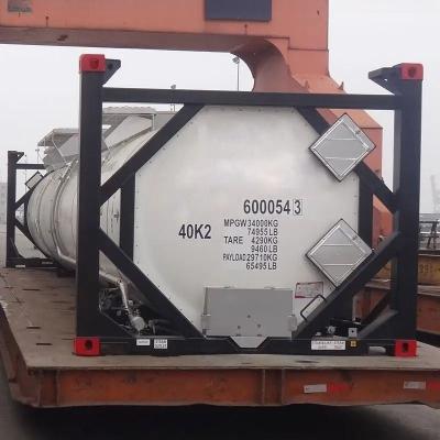 China T75 Un Portable Cryogenic GB/ASME 40FT LNG ISO Tank Container Stainless Steel Storage Tank for sale